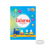 Libro para colorear - Colorea Números y Objetos- inglés/ español DACTIC