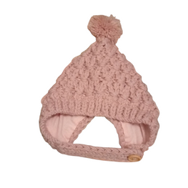 Gorro Lana con Amarre y Pompón Zapallito