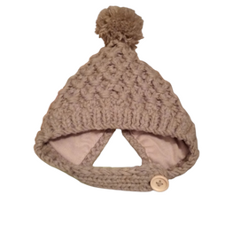Gorro Lana con Amarre y Pompón Zapallito