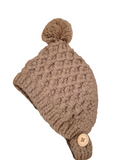 Gorro Lana con Amarre y Pompón Zapallito