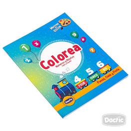 Libro para colorear - Colorea Números y Objetos- inglés/ español DACTIC