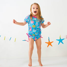 Polera M/C UV Rash Top (Short Sleeves) Tutti Frutti -Talla 1-2 años - Splash About