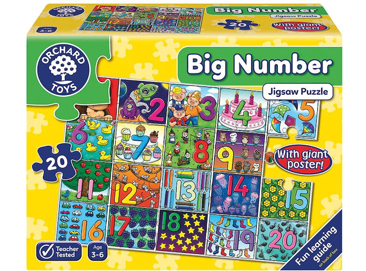 Puzzle Big Number  25 - Orchard Toys