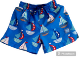 Short Baño UV Board Shorts (Motif)  Azul Veleros - Splash About