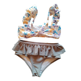 Bikini Gris Mariposas - Zapallito