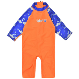 Traje UV Shark Orange - 1-2 años - Splash About