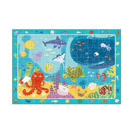 Puzzle Observation - Dodo GREEN DOLPHIN Animales Marinos Underwater 80 piezas